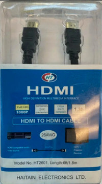 HIGH-SPEED HDMI CABLE - 6ft