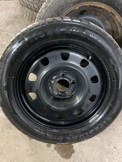 Black steel rims great shape with firestone all weather tires good for winter ___________________ We...