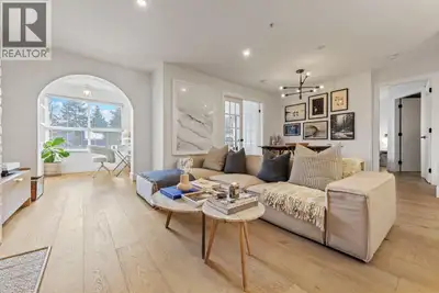 Immerse yourself in the modern elegance of this furnished two-bedroom, two-bathroom condo, spanning...