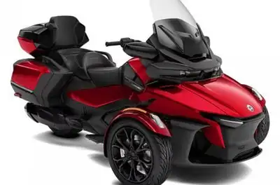 NEW 2024 Can-Am RT in marsala metallic/black. This 2-up touring model features the Rotax 1330 ACE en...
