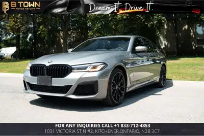 2023 BMW 530e xDrive Sedan Finished in Skyscraper Grey Metallic over a Black Perforated Sensatec int...