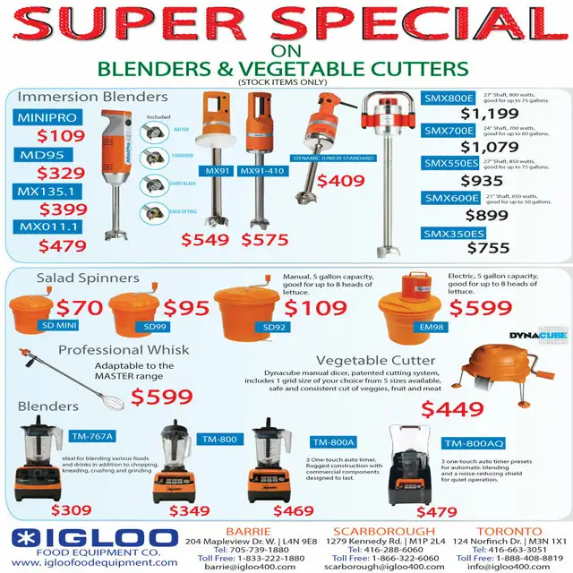 Vacuum Sealers, Blenders, smallware, Masks , Disinfectant spray in Industrial Kitchen Supplies in City of Toronto - Image 2