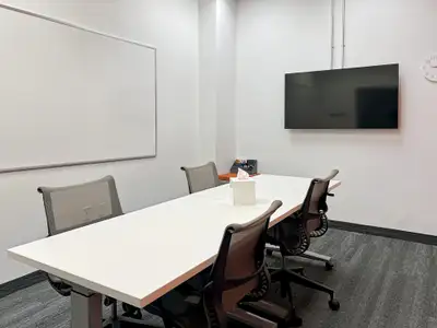 Find an office space for rent thats configured to support teams of 10 employees and meets all your n...