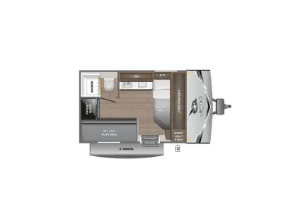 Jayco Jay Flight SLX travel trailer 130BH Sport Edition highlights: Front 54in. x 74in. Bed 8' Elect...