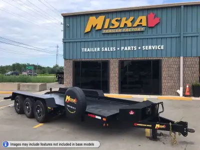 Hydraulic Drop Deck Float Trailer By Miska Trailers - Made in Canada Easy to Load, 10 Ton Models sta...