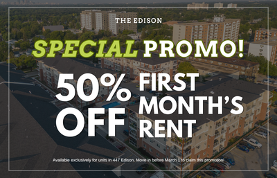 Special Promo! Move in before March 1st and enjoy 50% off your first months rent. Offer valid only f...