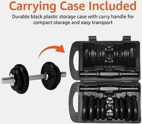 Adjustable Dumbbell Set 38 lb - Amazon Basics in Exercise Equipment in Ottawa - Image 5