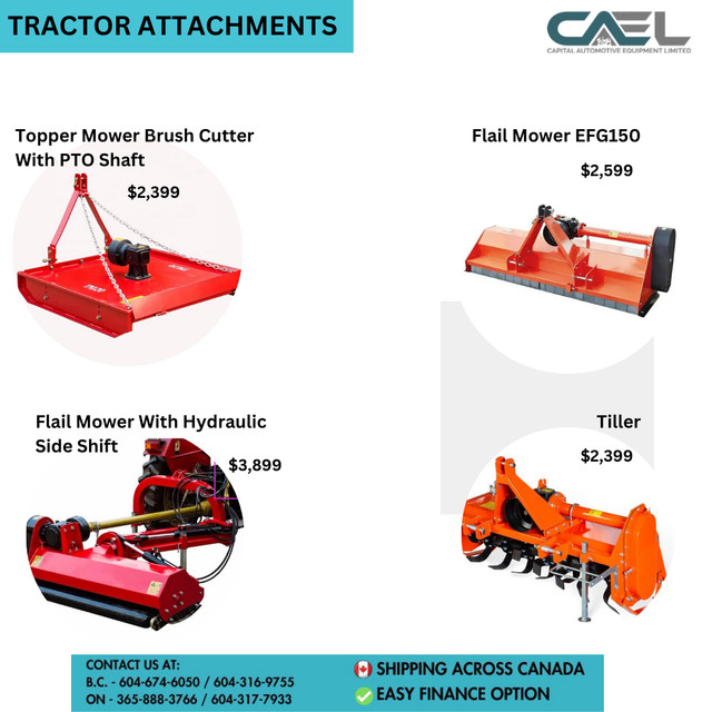 Wholesale price : CAEL Brand new tractor attachments in Other in Moncton