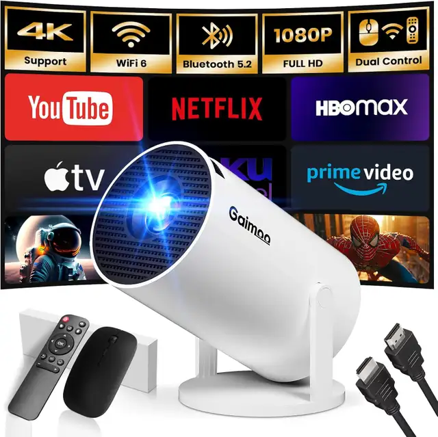 Mini Projector 2025 Upgraded 1080P Native 4K in General Electronics in Markham / York Region - Image 5