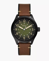Brand New Men Fossil 0riginal Leather Watch