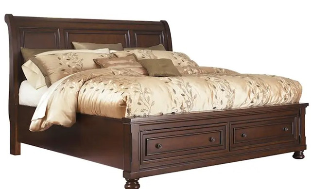 Ashley Porter queen bed with night stand for sale! in Beds & Mattresses in Mississauga / Peel Region