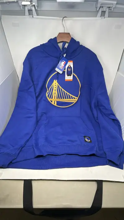 NEW ORIGINAL NBA GOLDEN STATE WARRIOR HOODIE SIZE XXL COLOR BLUE, View more