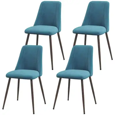 Upholstered Dining Chairs Set of 4, Velvet Accent Chair with Bac, View more