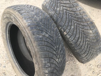 Pair of KUMHO SOLUS all weather 4 season tires 215/60/17