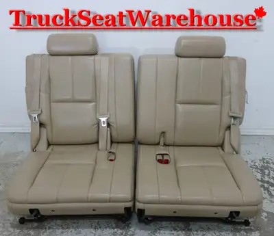 call or text 905-259-8027 or email truckseatwarehouse@gmail.com Tan leather 3rd row seats from a 201...