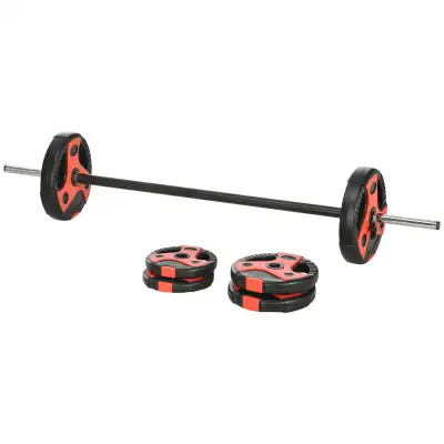 Soozier 44lbs Adjustable Barbell Weight Set, Free Body Pump Bar, View more