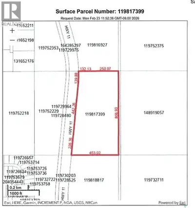 Just 21 km South of Saskatoon on #11 divided highway. 2 parcels including 53.8 acres on west side wi...