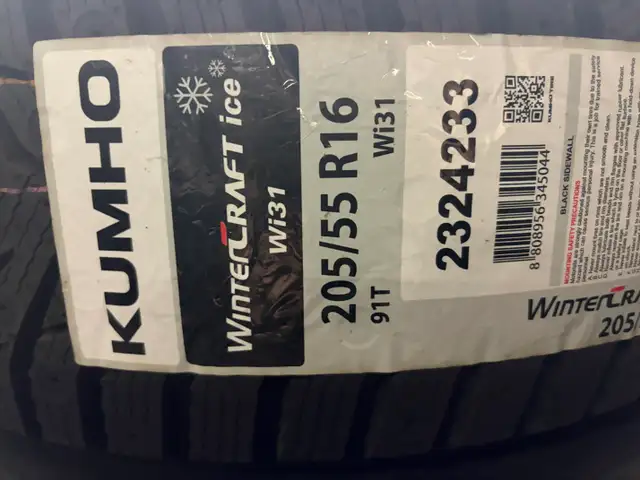 4 Brand New Kumho WinterCraft Ice Wi31+ 205/55R16 Winter Tires in Tires & Rims in Ottawa - Image 2
