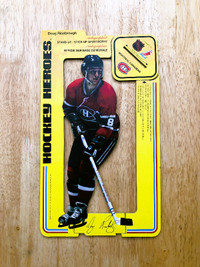 12” H ~1975 Doug Risebrough Habs Stand Up w/Replica Signature