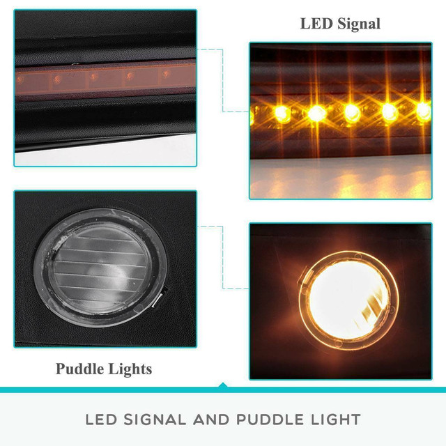 Pair for 20072014 Ford F150 Tow Mirrors Puddle LED Turn Signals Auto