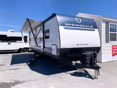 Keystone Springdale travel trailer 2620BHS highlights: Front Private Bedroom Exterior Storage with R...