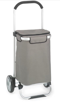 Homz Euro Shopping Tote Cart w/Fabric Bag, Foldable