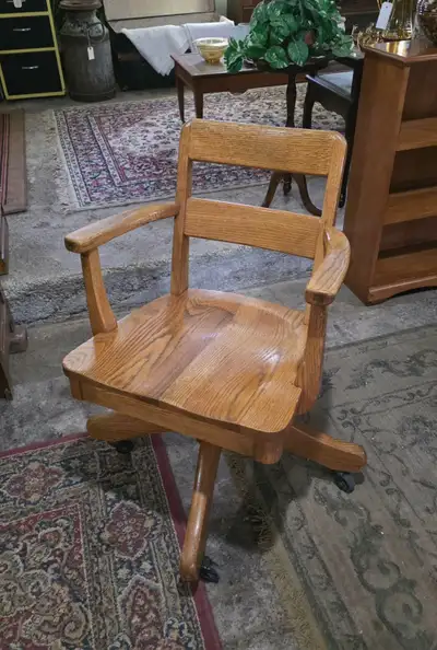 Solid Oak Office Chair, View more