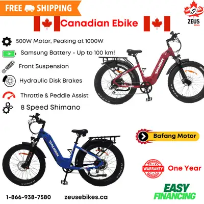 The Taubik Tour is a beautifully engineered fat tire eBike, designed in Canada with the perfect blen...