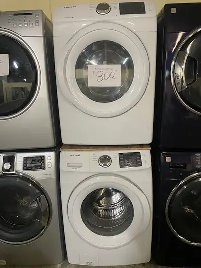 Laveuse sécheuse frontales blanches Samsung ( remis a neuf ), View more