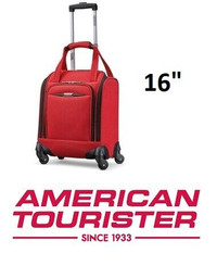 American Tourister Spinner Tote Carry on Luggage, Red, Brand New