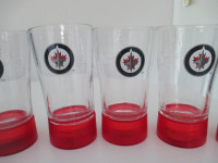 Winnipeg Jet Budweiser Beer glasses