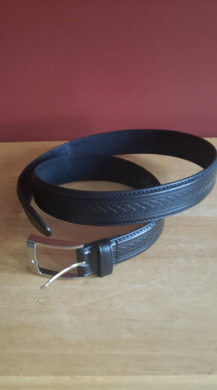 Belt, italian leather, size 36, black in Men's in Pembroke