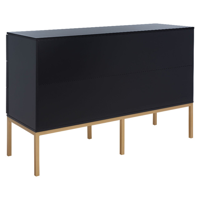 SAFAVIEH Zadie 6 Drawer Rattan Dresser - Black/Gold in Dressers & Wardrobes in Oshawa / Durham Region - Image 3