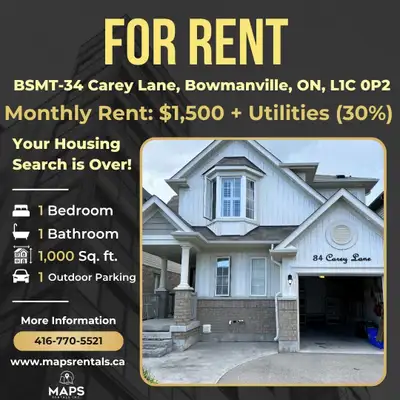Freshly Renovated Basement Apartment (1 Bed, 1 Bath)