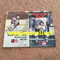 WINNIPEG JETS - Media Guides - 1981-1982-1983. Lot of 2.