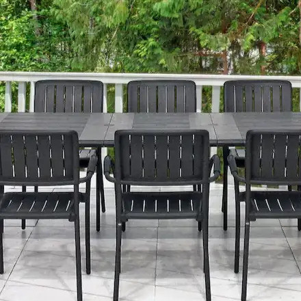 Nardi Maestrale Patio Furniture Dining Set with 8 Musa Chairs in Patio & Garden Furniture in Kitchener / Waterloo - Image 3