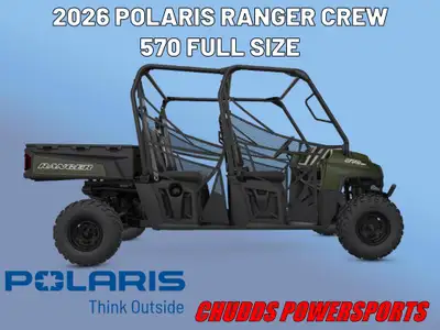 2025 Polaris RANGER CREW 570 FULL SIZE ALL-IN PRICE JUST ADD THE TAXES! THE POLARIS GET READY TO RID...