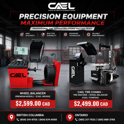 Upgrade your workshop with CAEL Wheel Balancers and Tire Service Equipment, engineered for precision...