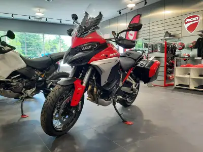The 2024 Ducati Multistrada V4 S Grand Tour adds premium touring features to Ducati’s adventure plat...