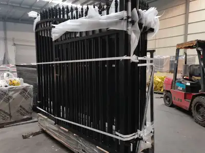 NEW 88 FT ORNAMENTAL WROUGHT IRON GATE & FENCE PANEL KIT 5120610, View more