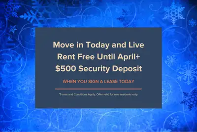Move-In Now and Live Rent Free Until April + $500 Security Deposit Move in this month and you may qu...