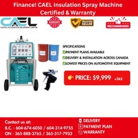 Finance! New CAEL Insulation Spray Machine Certified Richmond Greater Vancouver Area Prévisualiser