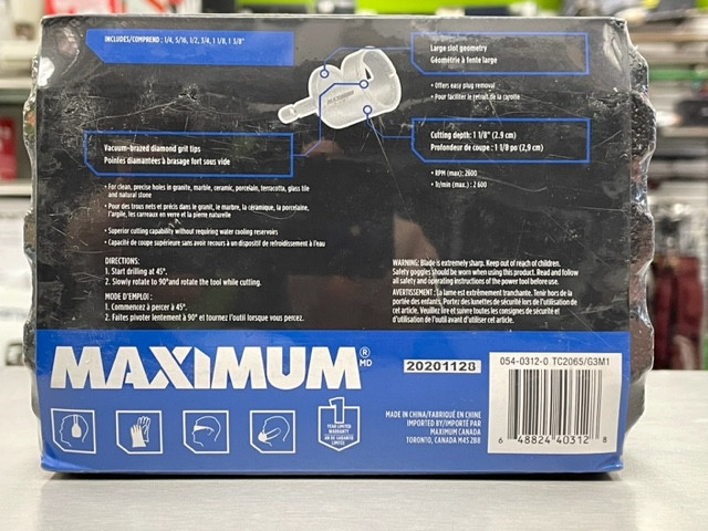 MAXIMUM Diamond Coated Hole Saw Set 054-0312-0 - BRAND NEW in Other in Oakville / Halton Region - Image 2