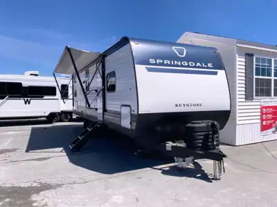 Keystone Springdale travel trailer 2620BHS highlights: Front Private Bedroom Exterior Storage with R...