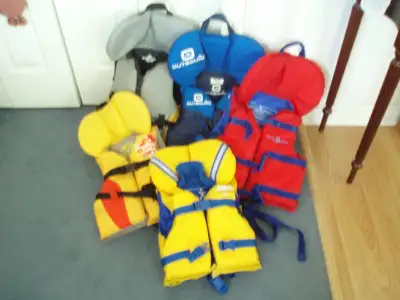 LIFE JACKETS  -- CHILDRENS and TODDLERS --  LIKE NEW, View more