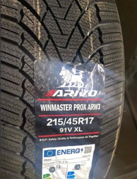 Set of 4 215 45 17 new winter tires $700 installed & balanced