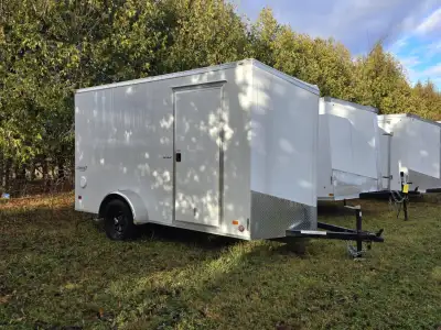 2025 Bravo 6x12 Enclosed Trailer 1x3500lb Axle 15" Radial Tires 18" V-Nose 16” On Center Wall & Floo...