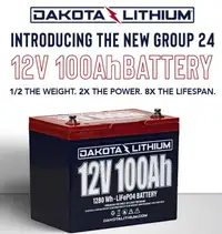 Dakota Lithium 12V 100AH. Great Deal, Full 11Yr Warranty