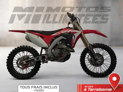HONDA CRF450R 2019 Rouge 40 km km au compteur. Motos Illimitées Terrebonne. Prix de vente inclus les...