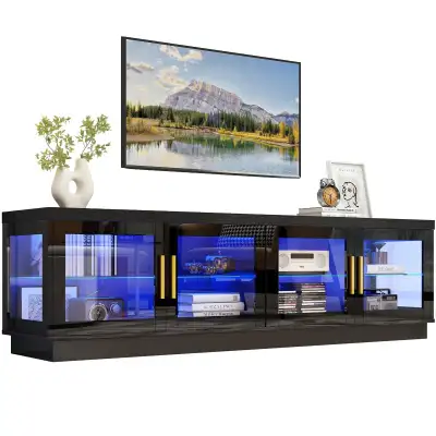 BRAND NEW - Hlivelood 71IN LED TV Stand for 85/80/75inch ,High G, View more